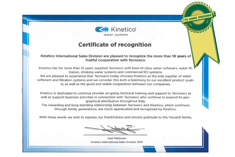 TeconoecoCertificatoRiconoscimento Kinetico